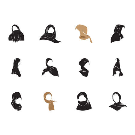 Woman hijab stylized illustrationのイラスト素材