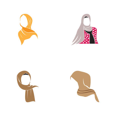 Woman hijab stylized illustrationのイラスト素材