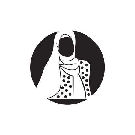 Woman hijab stylized illustrationのイラスト素材