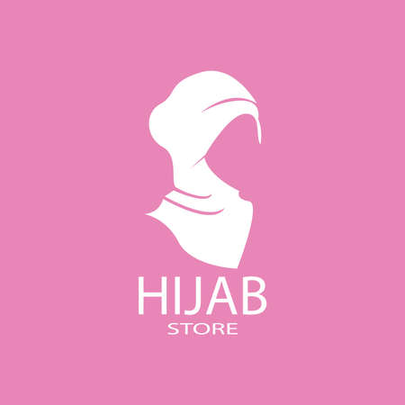 Woman hijab stylized logo vector illustrationのイラスト素材