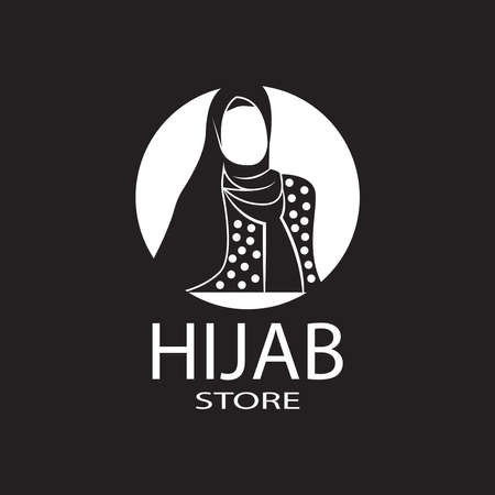 Woman hijab stylized logo vector illustrationのイラスト素材