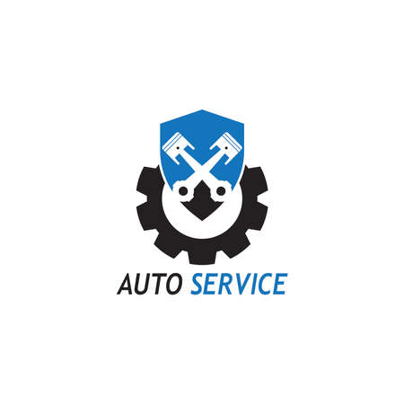 Auto car service logo design vector templateのイラスト素材