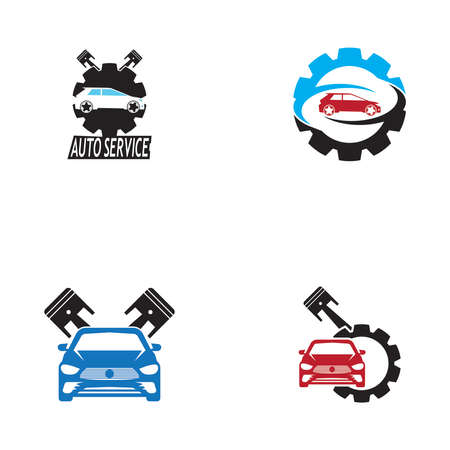 Auto car service logo design vector templateのイラスト素材