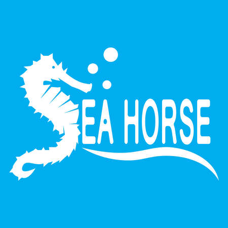 Sea horse icon and symbol vector illustrationのイラスト素材