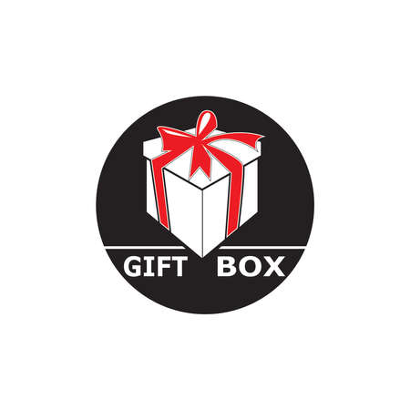 Gift  box icon and symbol vector templateのイラスト素材