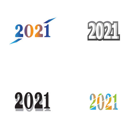 Happy new year icon and symbol templateのイラスト素材