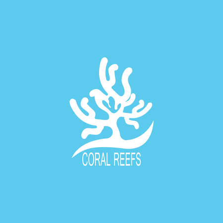 Coral reefs logo design vector illustrationのイラスト素材