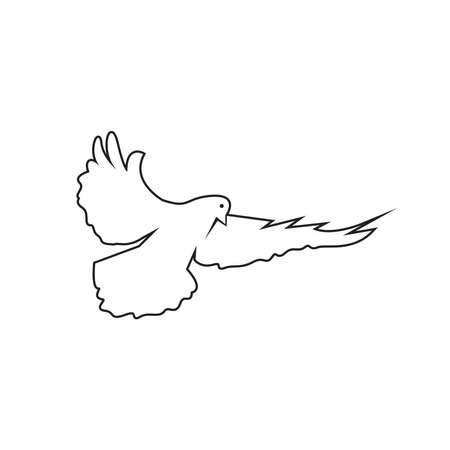 Bird wing Dove Logo Template vector illustrationのイラスト素材