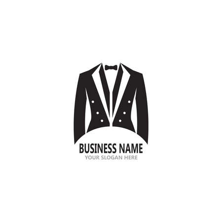 Tuxedo man logo design vector illustrationのイラスト素材