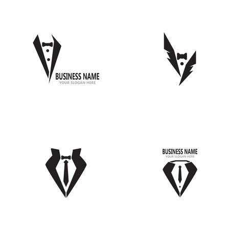 Tuxedo man logo design vector illustrationのイラスト素材