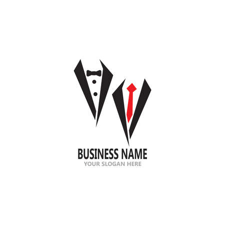 Tuxedo man logo design vector illustrationのイラスト素材