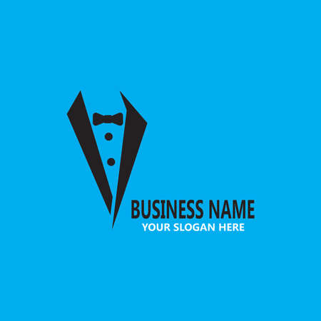 Tuxedo man logo design vector illustrationのイラスト素材