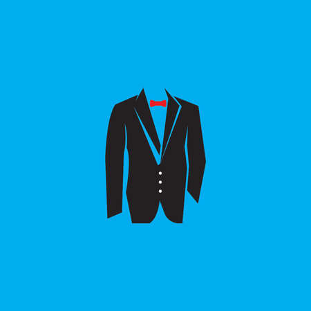 Tuxedo man logo design vector illustrationのイラスト素材
