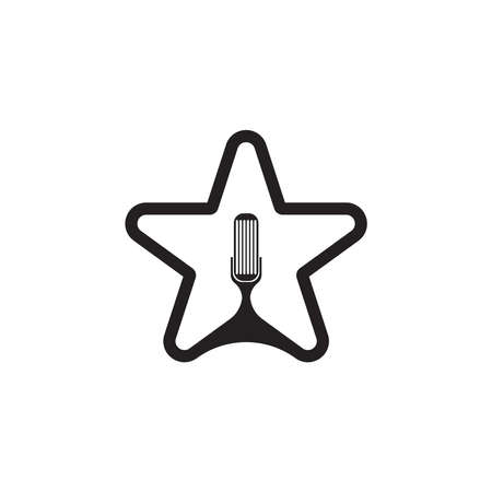 Podcast branding logo vector templateのイラスト素材