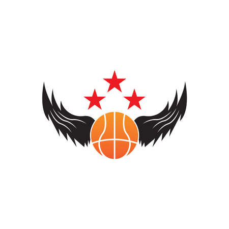 Basketball logo design vector template iilustrationのイラスト素材