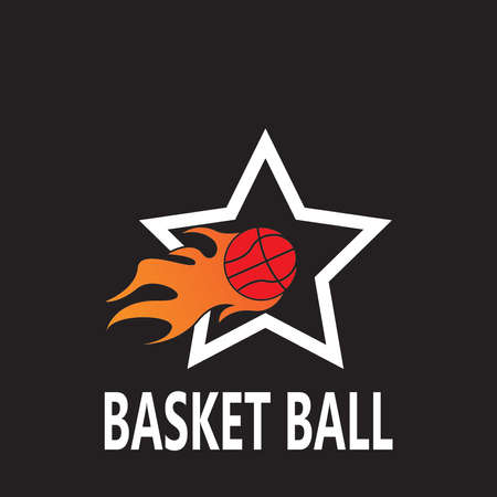 Basketball logo design vector template iilustrationのイラスト素材