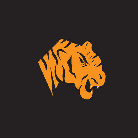 Tiger head logo template vector icon designのイラスト素材