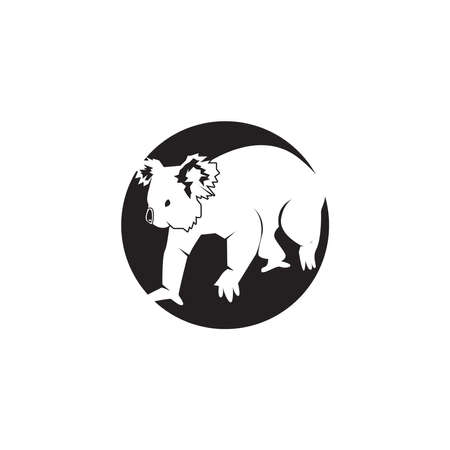 Koala cartoon silhouette illustrationのイラスト素材