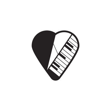 Piano icon and symbol vector logo templateのイラスト素材