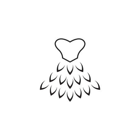Dress fashion line logo vector templateのイラスト素材