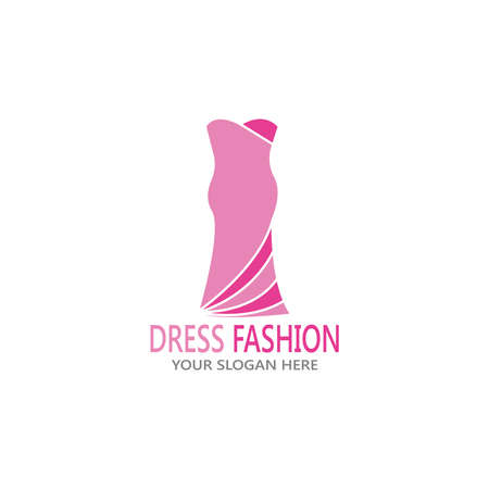 Dress fashion logo vector templateのイラスト素材