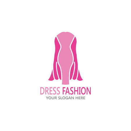 Dress fashion logo vector templateのイラスト素材