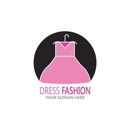 Dress fashion logo vector templateのイラスト素材