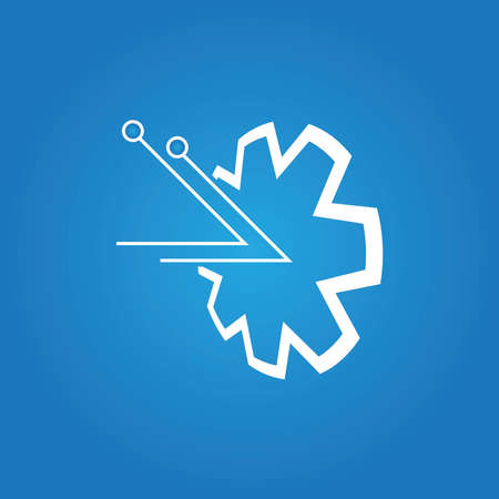 Circuit techno logo vector templateのイラスト素材