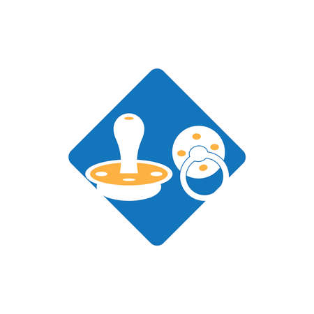 Baby pacifier logo vector templateのイラスト素材