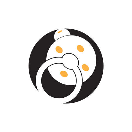 Baby pacifier logo vector templateのイラスト素材