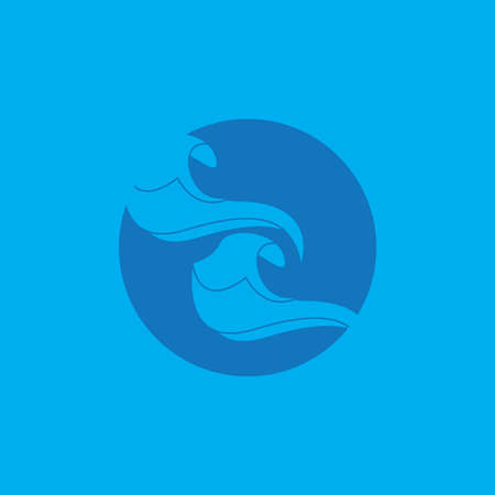 Water wave icon vector illustration design logoのイラスト素材