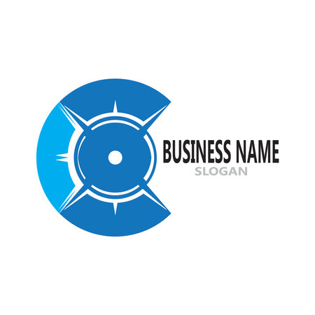 Compass icon logo design vector templateのイラスト素材