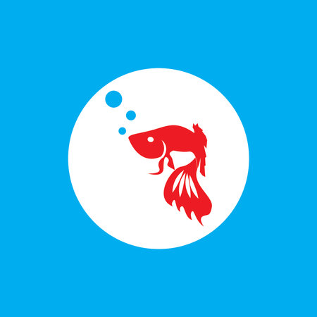 Betta fish logo vector templateのイラスト素材