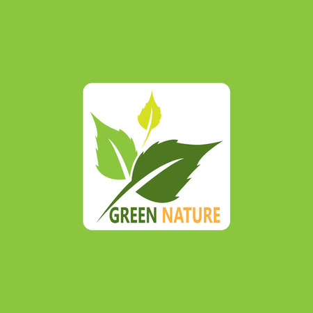 Green nature logo vector templateのイラスト素材