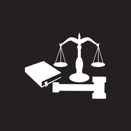 Justice law logo vector templateのイラスト素材