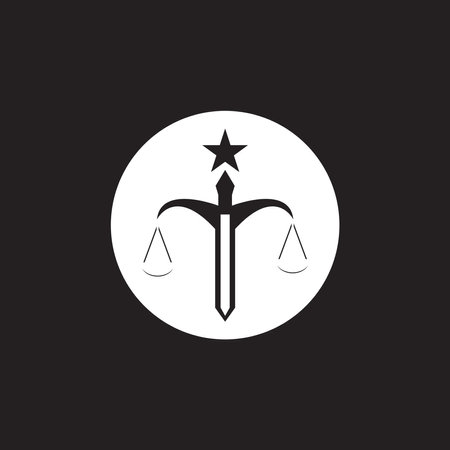 Justice law logo vector templateのイラスト素材