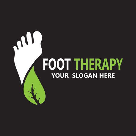 Foot therapy logo vector templateのイラスト素材