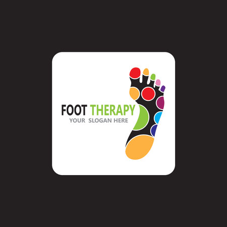 Foot therapy logo vector templateのイラスト素材