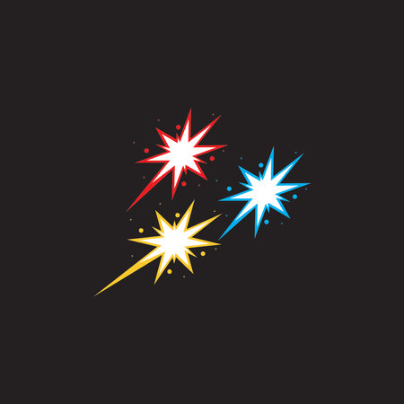 Firework logo vector templateのイラスト素材