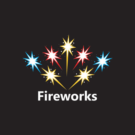 Firework logo vector templateのイラスト素材