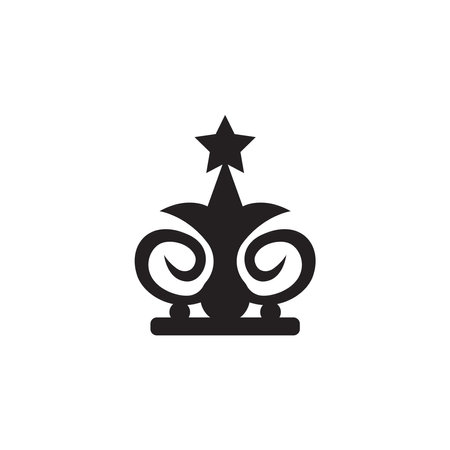 Crown Logo Template vector icon illustration designのイラスト素材