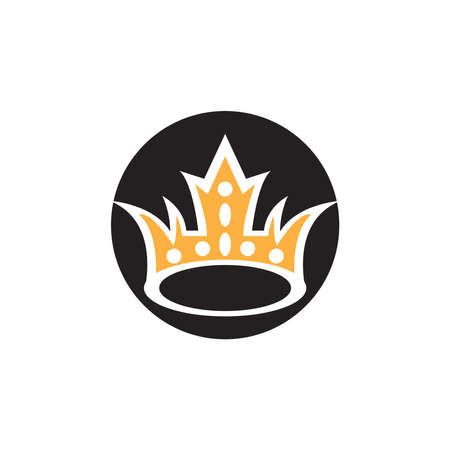 Crown Logo Template vector icon illustration designのイラスト素材