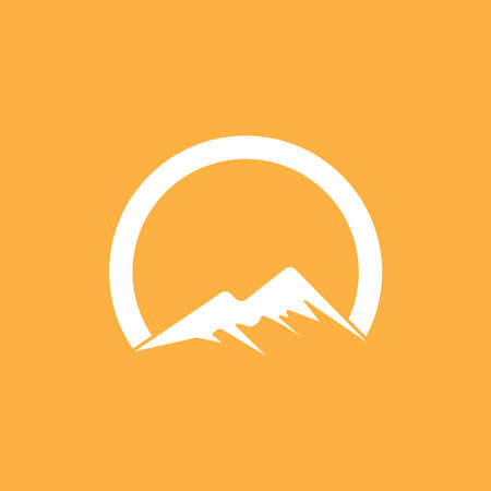 Mountain icon Logo Template Vector illustration designのイラスト素材