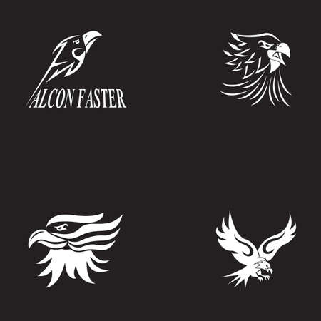 Falcon eagle logo vector templateのイラスト素材