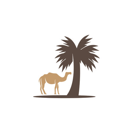 Camel icon vector template illustrationのイラスト素材