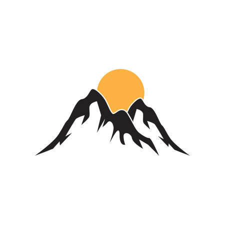 Mountain icon and symbol template vectorのイラスト素材