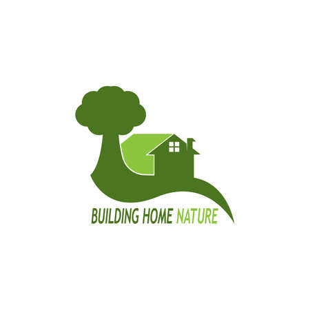 Building home nature vector templateのイラスト素材