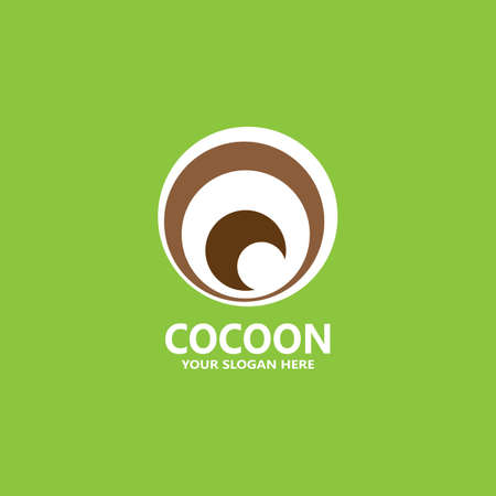 Cocoon icon and symbol vector template illustrationのイラスト素材