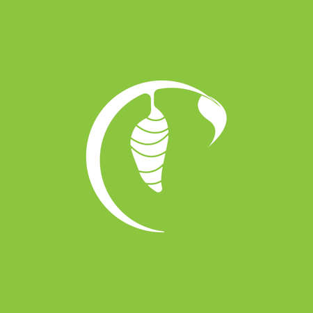 Cocoon icon and symbol vector template illustrationのイラスト素材