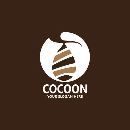 Cocoon icon and symbol vector template illustrationのイラスト素材